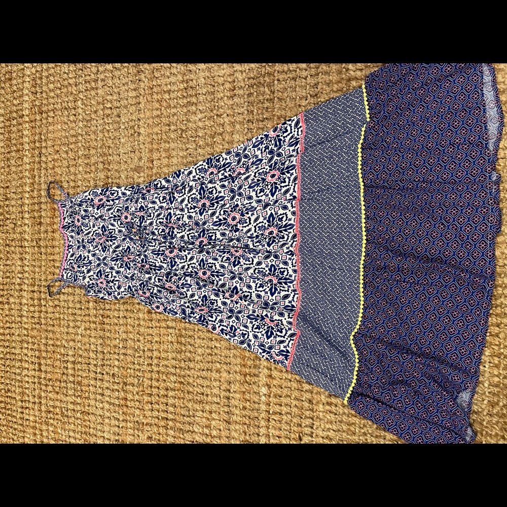 Cherokee Girls Long Tiered Sundress, darling print, size L (10-12)
